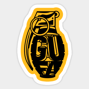 GUFA Grenade Pocket logo Sticker